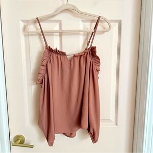 Pink rue 21 off the shoulder top